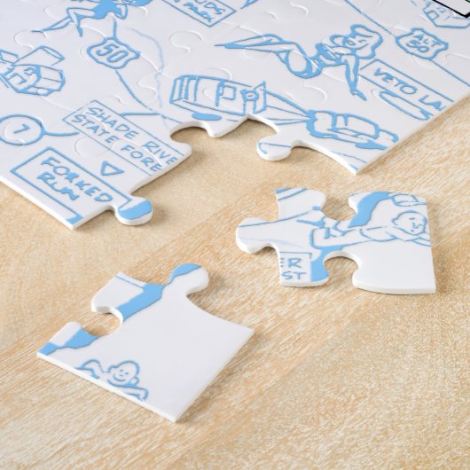 Retro 1966 Ohio map jigsaw puzzle 20"x30" 1014 pcs ジグソーパズル (側面)