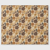 Retro 1970s Floral Graphic ラッピングペーパー (フラット)