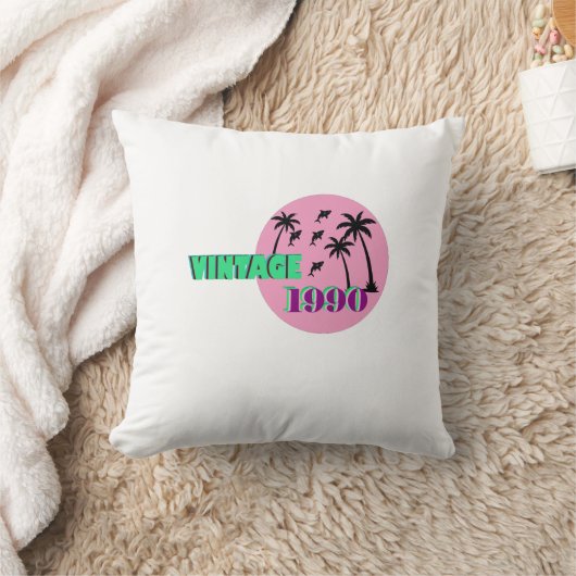 Retro 1990 Birthday Gift クッション (ブランケット)