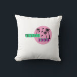 Retro 1990 Birthday Gift クッション<br><div class="desc">Flash back to the 90s with this vibrant Vaporwave-inspired shark design. Featuring a neon pink sun, tropical palm trees, and a pack of circling sharks, this "Vintage 1990" graphic is the ultimate throwback. Perfect for 1990 babies, shark lovers, or anyone who misses the bold colors and retro vibes of the...</div>