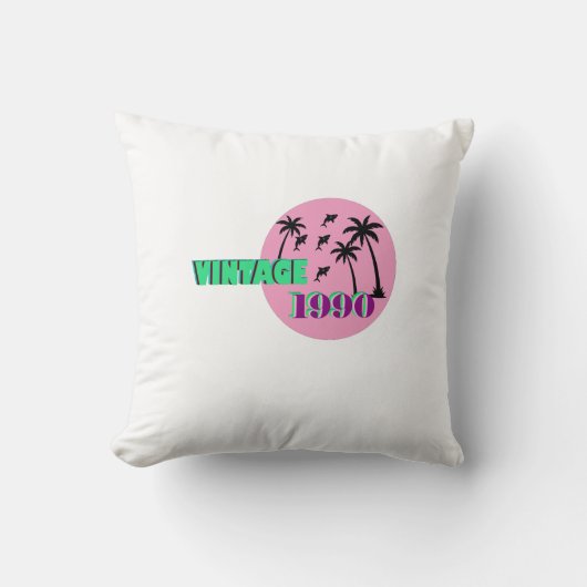 Retro 1990 Birthday Gift クッション (正面)