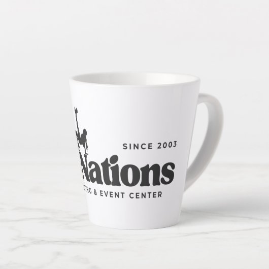 Retro 2025 SpinNations Mug カフェラテマグ (右アングル)