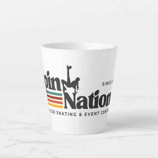 Retro 2025 SpinNations Mug カフェラテマグ (正面)