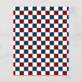 Retro 4th of July BBQ Party Checkered  チラシ (裏面)