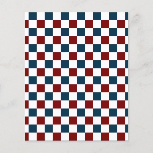 Retro 4th of July BBQ Party Checkered  チラシ (裏面)