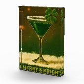 Retro 50s 4 Leaf Clover Irish Christmas Martini フォトブロック (右)