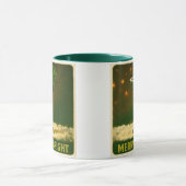 Retro 50s 4 Leaf Clover Irish Christmas Martini マグカップ (中央)