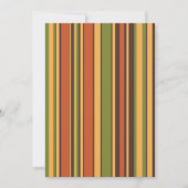 Retro 50s 60s 70s Stripes Orange Avocado Brown 招待状 (正面)