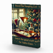 Retro 50s Avoid The Naughty List Christmas Martini フォトブロック (右)