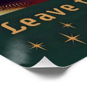 Retro 50s Avoid The Naughty List Christmas Martini ポスター (コーナー)