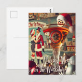 Retro 50s Cocktail Making Merry Christmas Workshop ポストカード (正面/裏面)