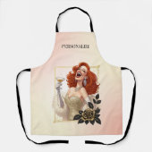 Retro 50s Glam Housewife Funny Sarcastic Humor エプロン (正面)