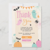Retro 50s Halloween Party Thank You Card 招待状 (正面)