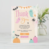 Retro 50s Halloween Party Thank You Card 招待状 (スタンド正面)