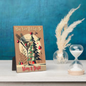 Retro 50s Jet Set Christmas Tree Martini フォトプラーク (側面)