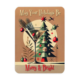 Retro 50s Jet Set Christmas Tree Martini マグネット