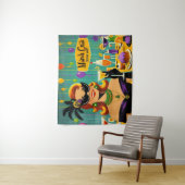 Retro 50s Mardi Gras Cocktail Party タペストリー (インサイチュ)