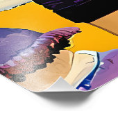 Retro 50s Mardi Gras Cocktail Party フォトプリント (角)