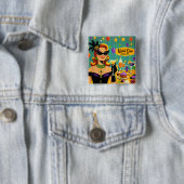 Retro 50s Mardi Gras Cocktail Party 缶バッジ (インサイチュ)