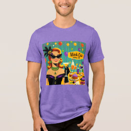 Retro 50s Mardi Gras Martini Cocktail Party トライブレンドＴシャツ