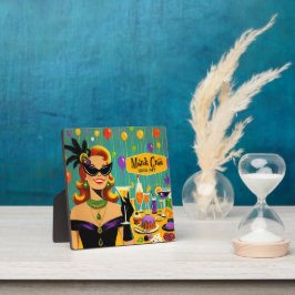 Retro 50s Mardi Gras Martini Cocktail Party フォトプラーク