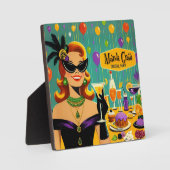 Retro 50s Mardi Gras Martini Cocktail Party フォトプラーク (正面)