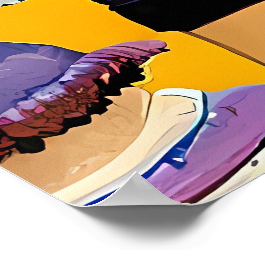 Retro 50s Mardi Gras Martini Cocktail Party ポスター (角)