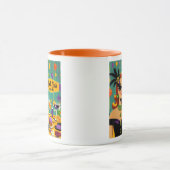 Retro 50s Mardi Gras Martini Cocktail Party マグカップ (中央)