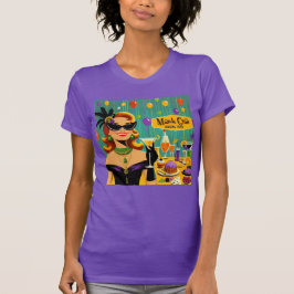 Retro 50s Mardi Gras Martini Cocktail Party Tシャツ