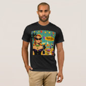 Retro 50s Mardi Gras Martini Cocktail Party Tシャツ (正面フル)
