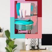 Retro 50s Soda Bar ポスター (ホームオフィス)