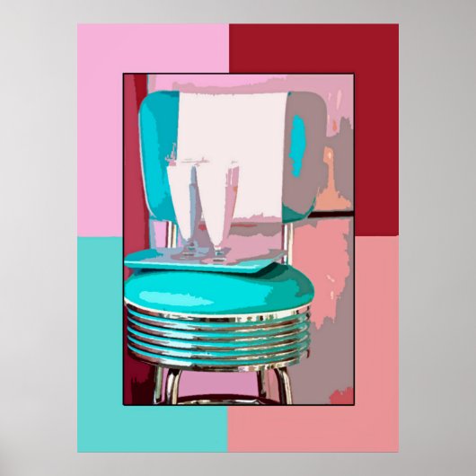 Retro 50s Soda Bar ポスター (正面)