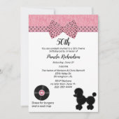 Retro 50s Theme Birthday Party 招待状 (正面)