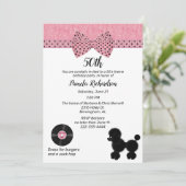 Retro 50s Theme Birthday Party 招待状 (スタンド正面)