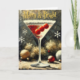 Retro 50s Triple Cranberry Christmas Martini カード
