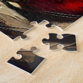 Retro 50s Triple Cranberry Christmas Martini ジグソーパズル (側面)