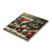 Retro 50s Triple Cranberry Christmas Martini タイル (側面)