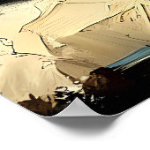 Retro 50s Triple Cranberry Christmas Martini ポスター (角)