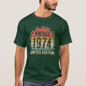 Retro 52 Years 1974 Limited Edition 52nd Birthday Tシャツ (正面)