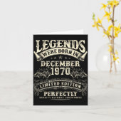 Retro 55th Birthday For Men 55 Year Old December 1 カード (黄色い花)