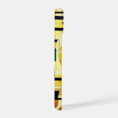 RETRO 60s BEAUTY GEOMETRIC YELLOW GREEN Phone Case iPhone 15ケース (右側面)