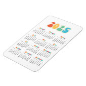 Retro 60s Hippie 2023 calendar マグネット (左側)
