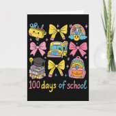 Retro 67 Days Of School Pastel Pencil Student カード (正面)
