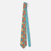Retro 70s Classic Flowers Groovy Custom Necktie ネクタイ (正面)