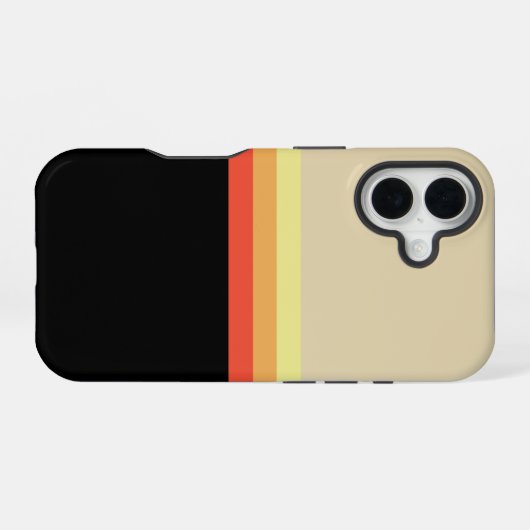 Retro 70s Coloured Palette iPhone 16ケース (裏面横)