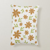 Retro 70s Flower - Boho Fall Decor アクセントクッション (裏面(縦))