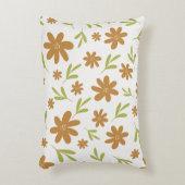 Retro 70s Flower - Boho Fall Decor アクセントクッション (正面(垂直))