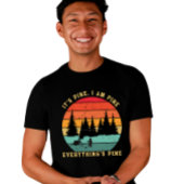 Retro 70s graphic Sunset Camping Hiker  Tシャツ