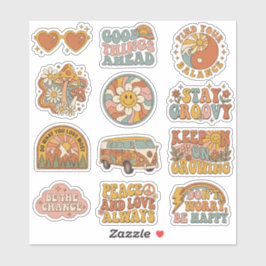 Retro 70s Groovy Boho Decals Sticker Pack シール