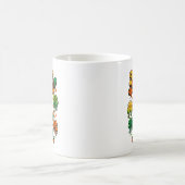 Retro 70s Groovy Leprechaun Lucky Vibes St. Patric コーヒーマグカップ (中央)